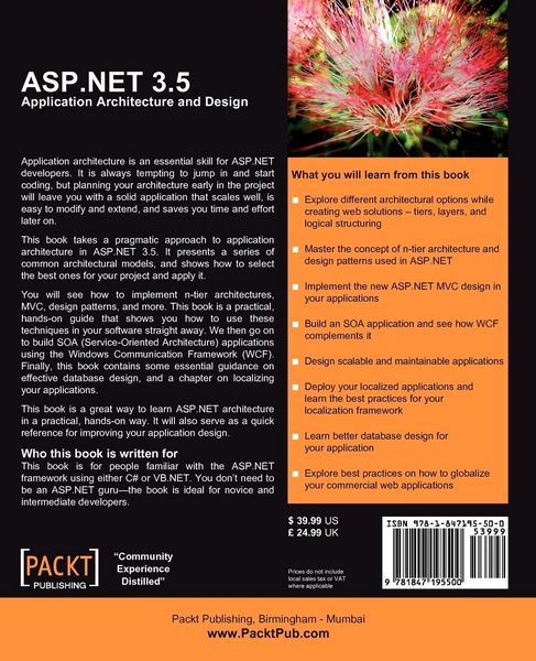 Produktbild: ASP.NET 3.5 Application Architecture and Design