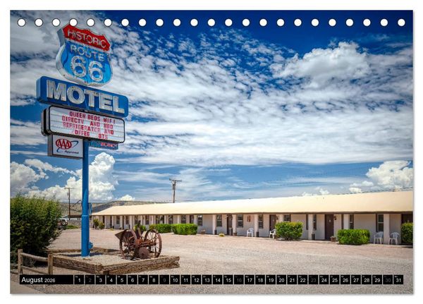 Produktbild: Go west Route 66 (Tischkalender 2026 DIN A5 quer), CALVENDO Monatskalender