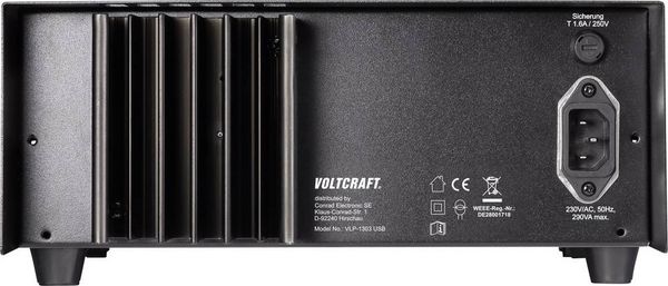 Produktbild: VOLTCRAFT VLP-1303 USB Labornetzger&auml;t, einstellbar 0 - 30 V 0.01 - 3 A 123 W OVP Anzahl Ausg&auml;nge 3 x