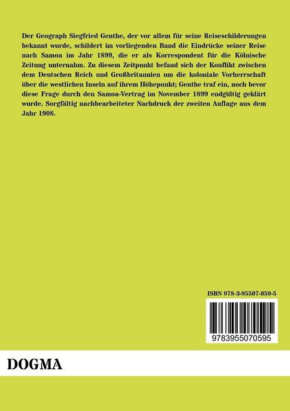 Produktbild: Samoa - Reiseschilderungen