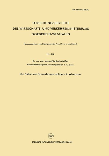 Produktbild: Die Kultur von Scenedesmus obliquus in Abwasser