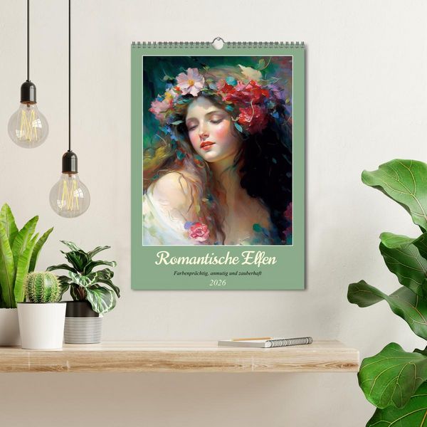 Produktbild: Romantische Elfen. Farbenpr&auml;chtig, anmutig und zauberhaft (Wandkalender 2026 DIN A3 hoch), CALVENDO Monatskalender