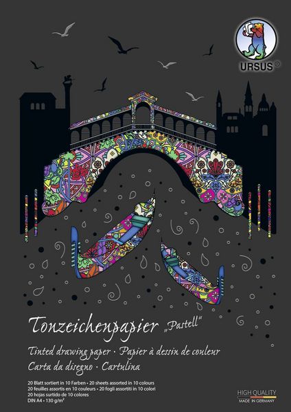 Produktbild: Tonzeichenpapier-Block "pastell", DIN A4