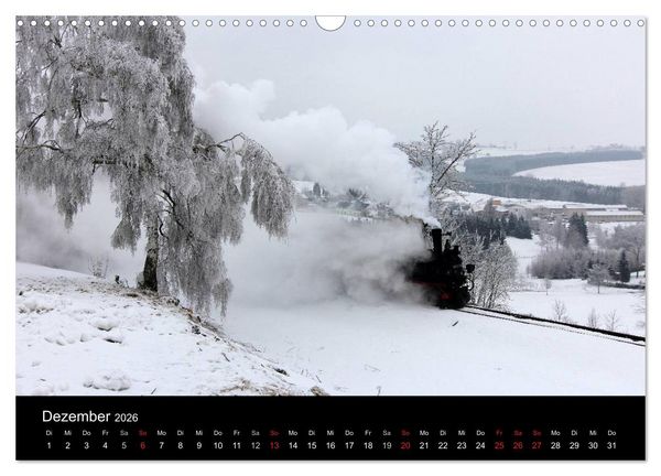 Produktbild: Dampfbahnromantik auf schmaler Spur (Wandkalender 2026 DIN A3 quer), CALVENDO Monatskalender