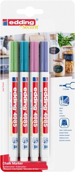 Produktbild: Edding Kreidemarker 4085 metallic 4er Set