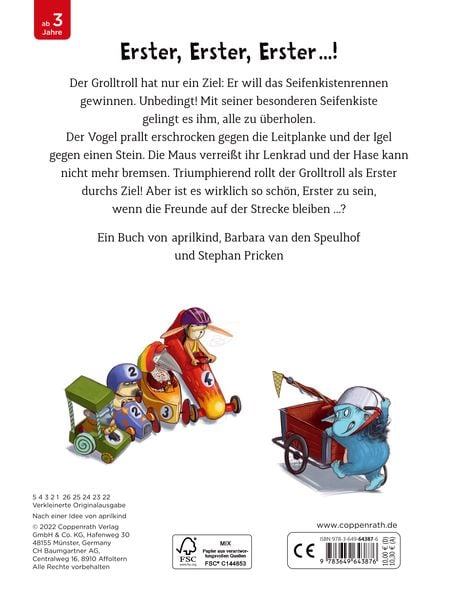 Produktbild: Der Grolltroll ... will Erster sein! (Pappbilderbuch)