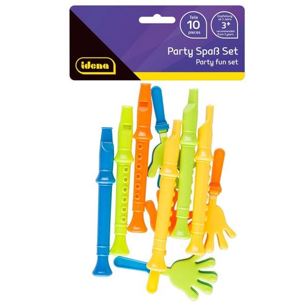 Idena Set Partyspaß mit Handklatschern und Flöten 10 Stück