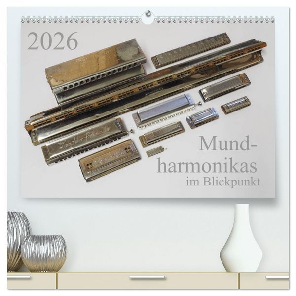 Produktbild: Mundharmonikas im Blickpunkt (hochwertiger Premium Wandkalender 2026 DIN A2 quer), Kunstdruck in Hochglanz