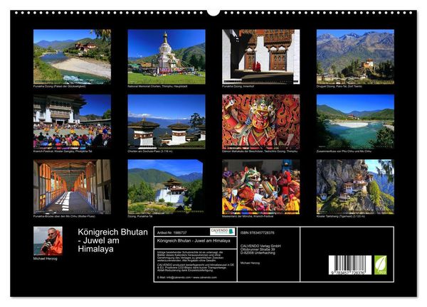 Produktbild: K&ouml;nigreich Bhutan - Juwel am Himalaya (hochwertiger Premium Wandkalender 2026 DIN A2 quer), Kunstdruck in Hochglanz