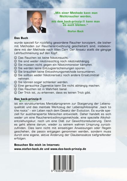 Produktbild: Das Nichtraucherbuch f&uuml;r den r&uuml;ckf&auml;lligen Raucher