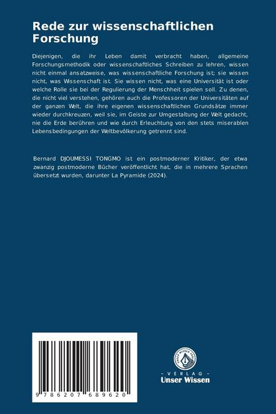 Produktbild: Rede zur wissenschaftlichen Forschung