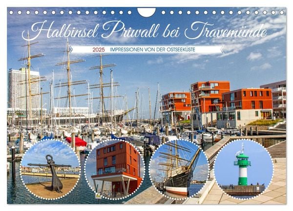 Halbinsel Priwall bei Travemünde – Impressionen von der Ostseeküste (Wandkalender 2025 DIN A4 quer), CALVENDO Monatskale