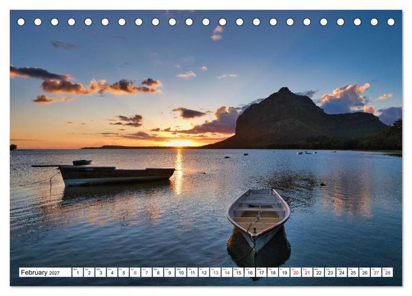 Produktbild: Mauritius - Holiday island in the Indian Ocean (Desk Calendar 2027 DIN A5 landscape), CALVENDO 12 Month DeskCalendar