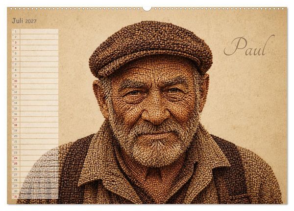 Produktbild: Kaffeetypen - Charakterk&ouml;pfe aus Bohnen (hochwertiger Premium Wandkalender 2027 DIN A2 quer), Kunstdruck in Hochglanz