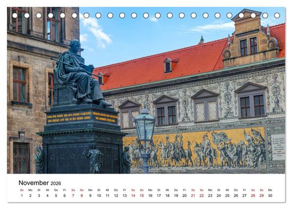Produktbild: Dresden, Atmosph&auml;re der Altstadt (Tischkalender 2026 DIN A5 quer), CALVENDO Monatskalender