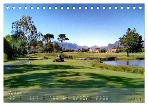 Produktbild: Golfpl&auml;tze Kapstadt - Cape Winelands und Overberg (Tischkalender 2026 DIN A5 quer), CALVENDO Monatskalender