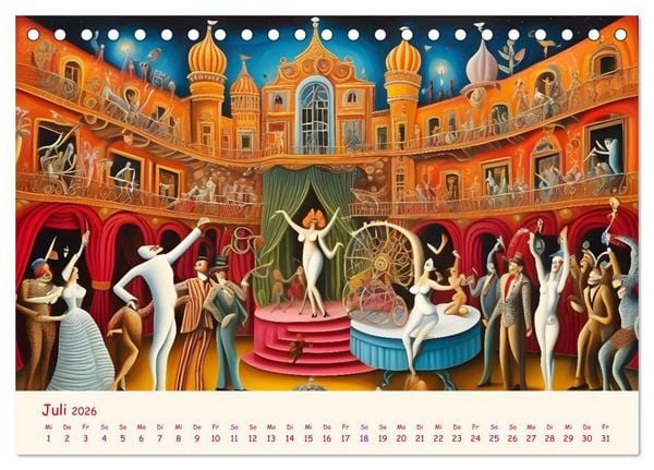 Produktbild: Absurdes Theater - In surrealen Traumwelten versinken (Tischkalender 2026 DIN A5 quer), CALVENDO Monatskalender
