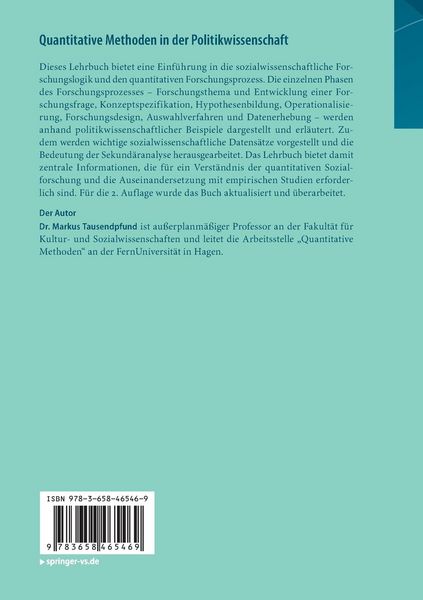 Produktbild: Quantitative Methoden in der Politikwissenschaft