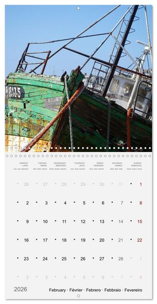 Produktbild: Bateaux &eacute;paves (Calendrier mural carr&eacute; 2026 30x30 cm) Calendrier double avec une page pour vos prises de notes