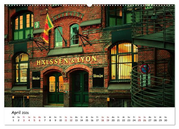 Produktbild: Hamburg schl&auml;ft nie (Wandkalender 2026 DIN A2 quer), CALVENDO Monatskalender