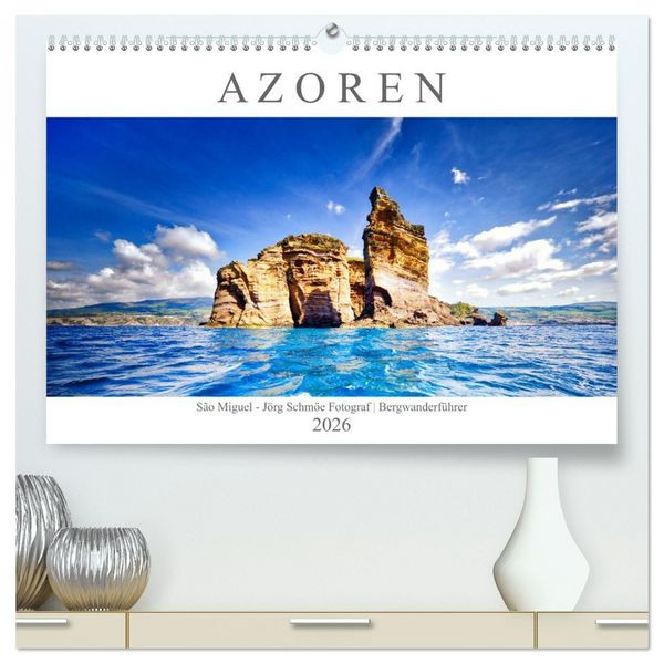 A Z O R E N (hochwertiger Premium Wandkalender 2026 DIN A2 quer), Kunstdruck in Hochglanz