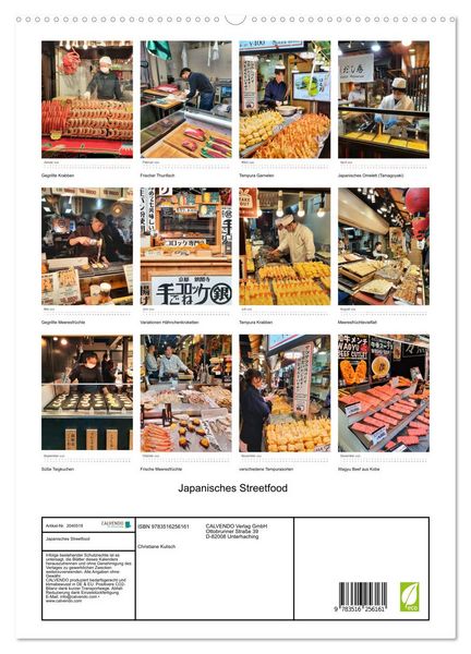 Produktbild: Japanisches Streetfood (hochwertiger Premium Wandkalender 2026 DIN A2 hoch), Kunstdruck in Hochglanz