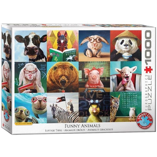 Produktbild: Puzzle 1000 Teile - Lucia Heffernan: Funny Animals by Lucia Heffernan