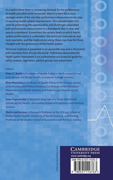 Produktbild: Performance Measurement for Health System Improvement