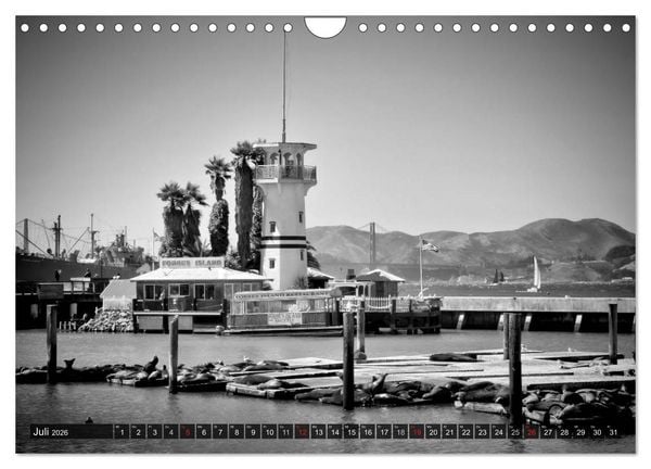 Produktbild: SAN FRANCISCO Monochrome Ansichten (Wandkalender 2026 DIN A4 quer), CALVENDO Monatskalender