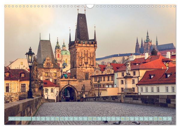 Produktbild: Die Karlsbr&uuml;cke in Prag (Wandkalender 2026 DIN A3 quer), CALVENDO Monatskalender