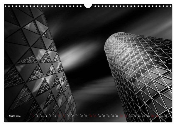 Produktbild: Monochrome Architektur (Wandkalender 2026 DIN A3 quer), CALVENDO Monatskalender