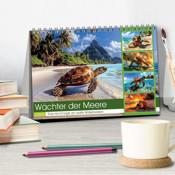 Produktbild: W&auml;chter der Meere (Tischkalender 2026 DIN A5 quer), CALVENDO Monatskalender