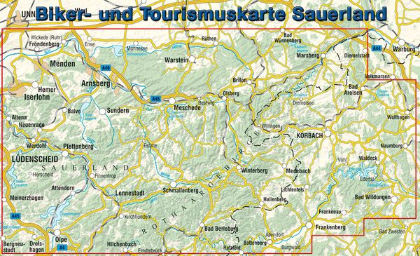 Produktbild: Sauerland - Waldecker Land 1:125 000