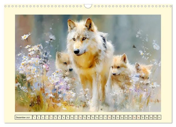 Produktbild: Waldseelen. Verspielte W&ouml;lfe im Licht der Natur (Wandkalender 2027 DIN A3 quer), CALVENDO Monatskalender
