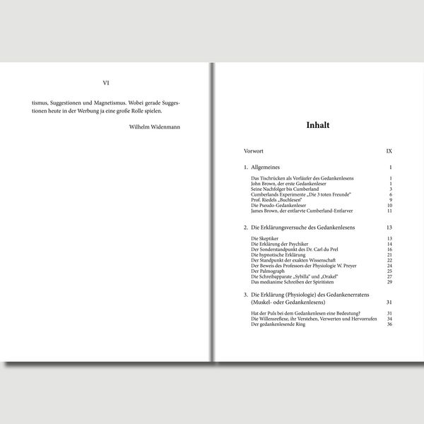 Produktbild: Das Gedankenlesen