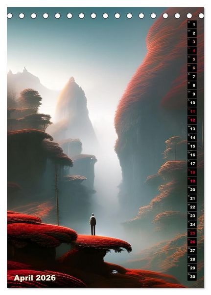 Produktbild: Fantastische Wanderungen (Tischkalender 2026 DIN A5 hoch), CALVENDO Monatskalender