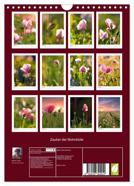 Produktbild: Zauber der Mohnbl&uuml;te (Wandkalender 2026 DIN A4 hoch), CALVENDO Monatskalender