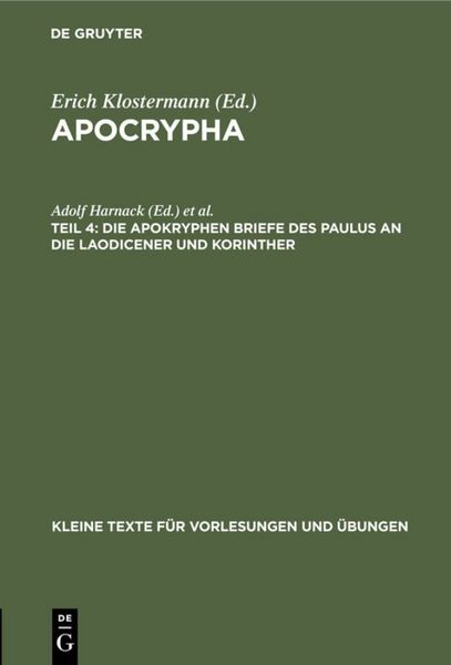Produktbild: Die apokryphen Briefe des Paulus an die Laodicener und Korinther