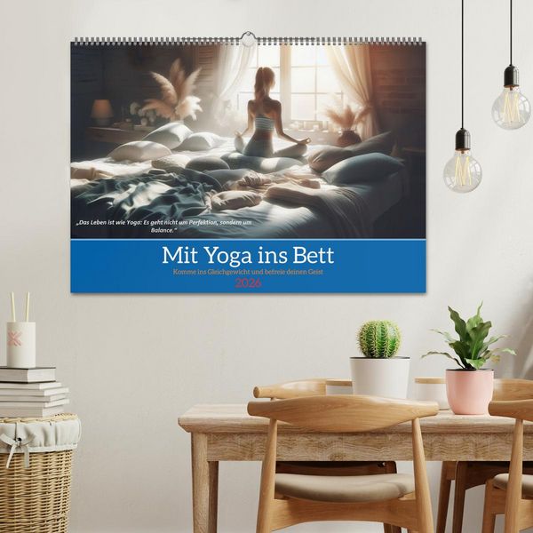Produktbild: Mit Yoga ins Bett (Wandkalender 2026 DIN A2 quer), CALVENDO Monatskalender