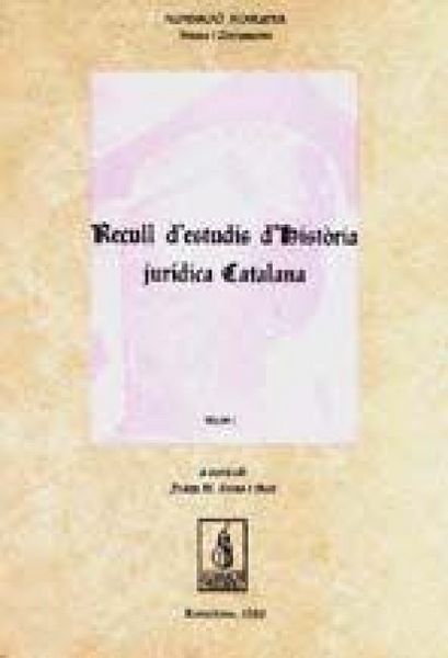 Produktbild: Recull d'estudis d'historia jur&iacute;dica catalana.