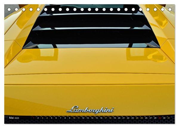 Produktbild: DER GELBE STIER - Lamborghini Murci&eacute;lago (Tischkalender 2025 DIN A5 quer), CALVENDO Monatskalender