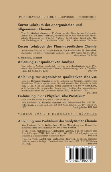 Produktbild: Praktikum der Chemie f&uuml;r Mediziner