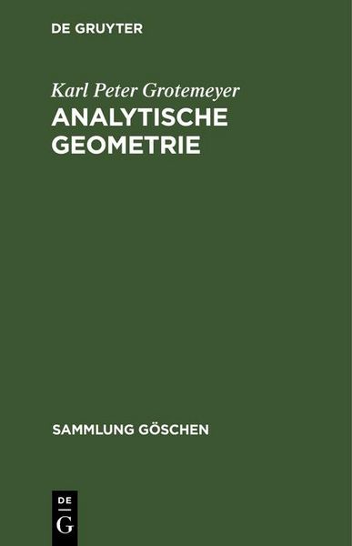 Produktbild: Analytische Geometrie