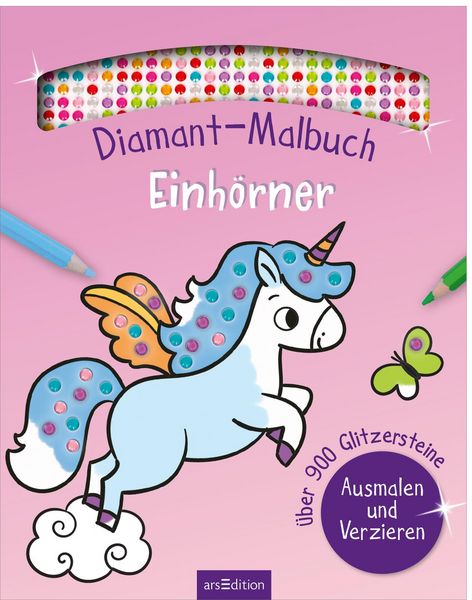Produktbild: Diamant-Malbuch Einh&ouml;rner