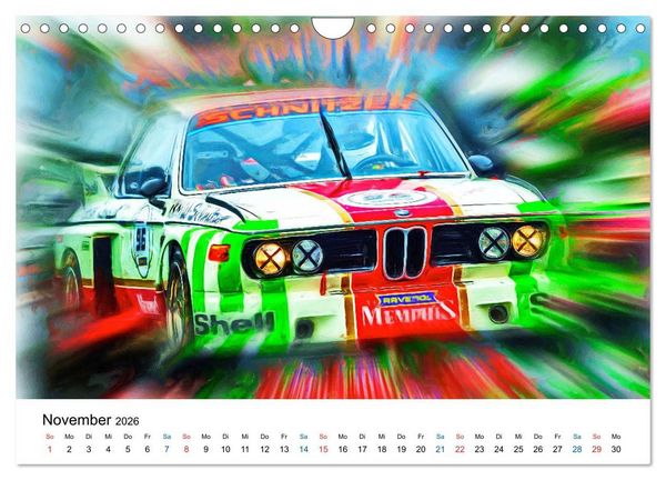 Produktbild: Tourenwagen von gestern (Wandkalender 2026 DIN A4 quer), CALVENDO Monatskalender