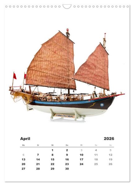 Produktbild: Historische Segelschiffe - Modellbau (Wandkalender 2026 DIN A3 hoch), CALVENDO Monatskalender