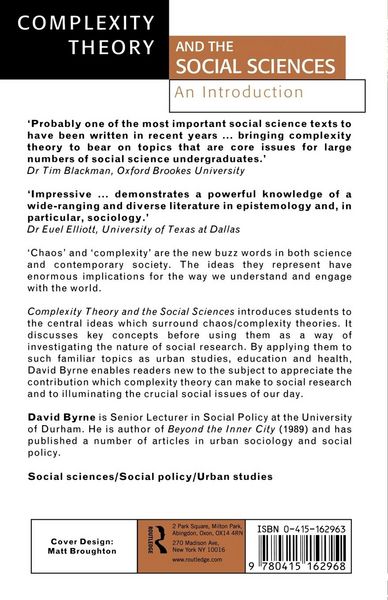 Produktbild: Complexity Theory and the Social Sciences