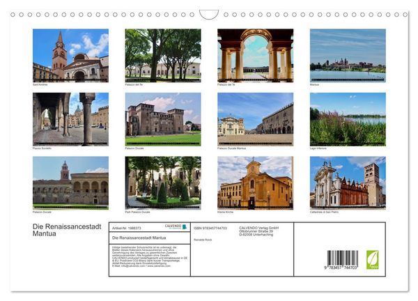 Produktbild: Die Renaissancestadt Mantua (Wandkalender 2026 DIN A3 quer), CALVENDO Monatskalender