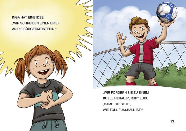 Produktbild: Lesel&ouml;wen 1. Klasse - Das Fu&szlig;ballspiel des Jahres (Gro&szlig;buchstabenausgabe)