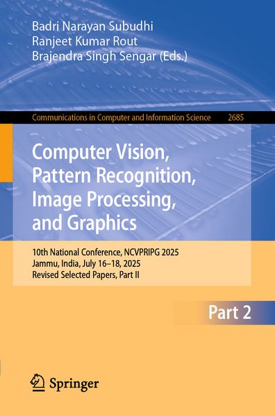 Produktbild: Computer Vision, Pattern Recognition, Image Processing, and Graphics